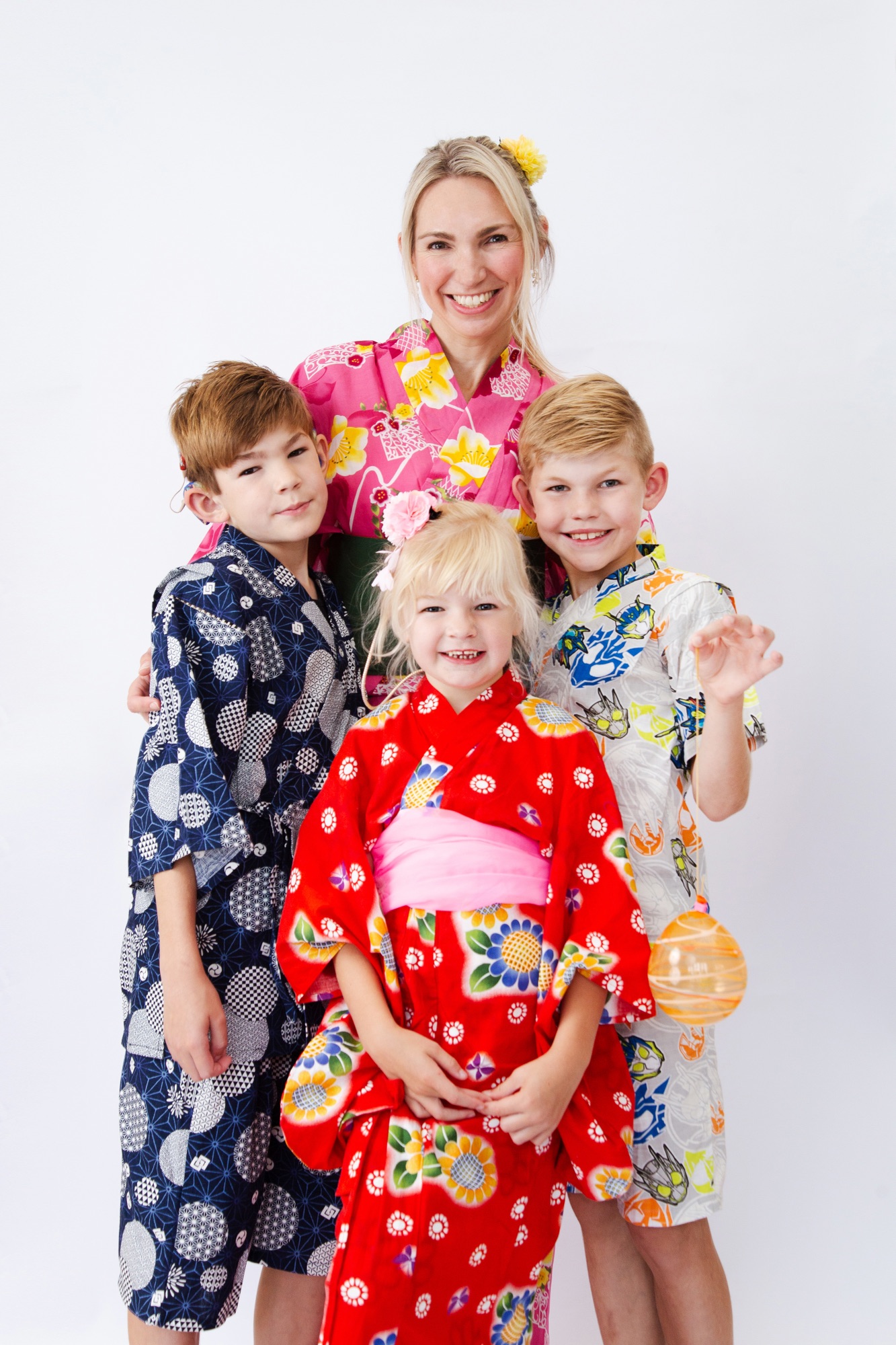 Dutch woman wearing kimono in Netherlands